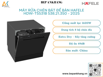 Máy rửa chén bát để bàn Hafele HDW-T5531B 538.21.350 - 2025